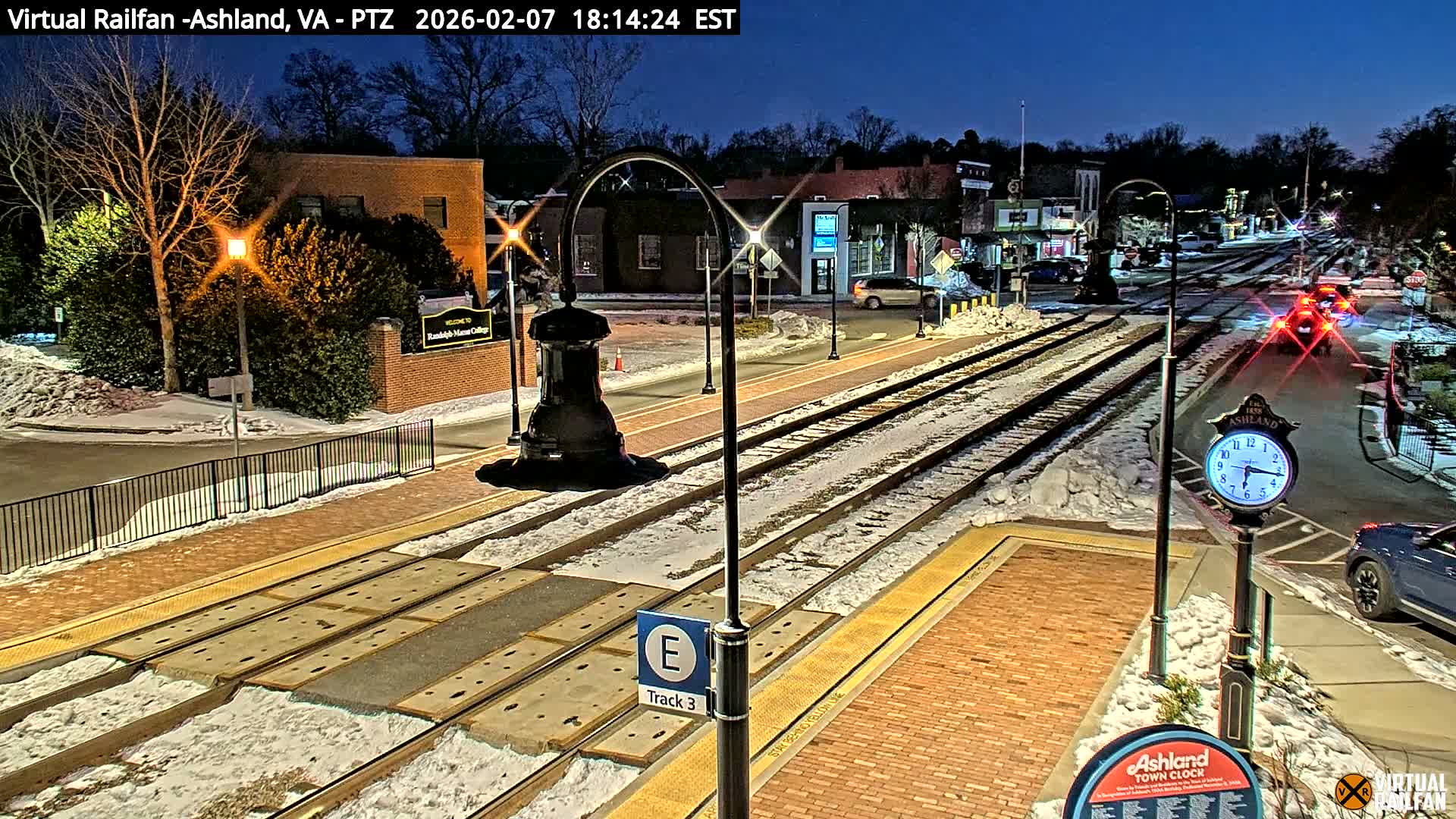 Ashland  Railroad Crossing  Live Cam -  Ashland, Hanover, Virginia, USA 