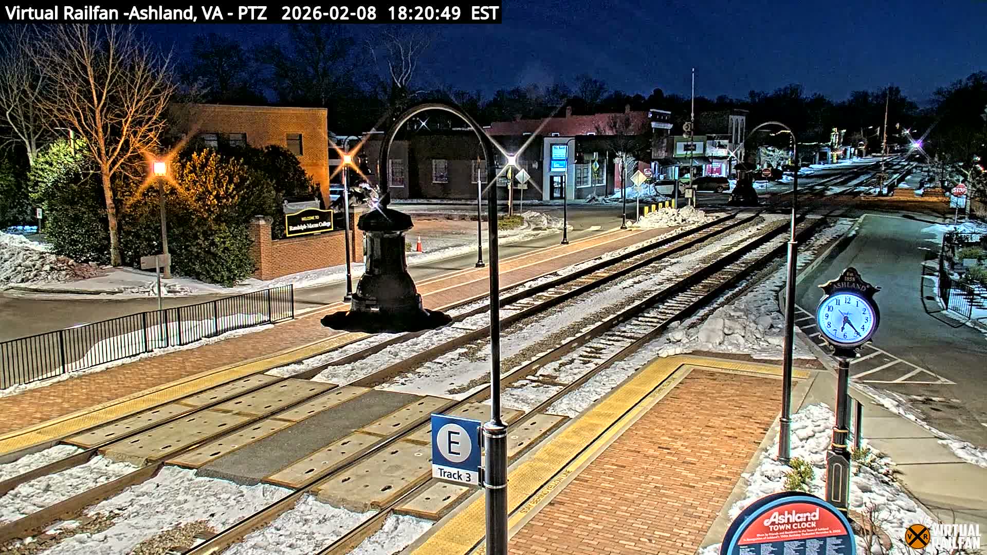 Ashland  Railroad Crossing  Live Cam -  Ashland, Hanover, Virginia, USA 