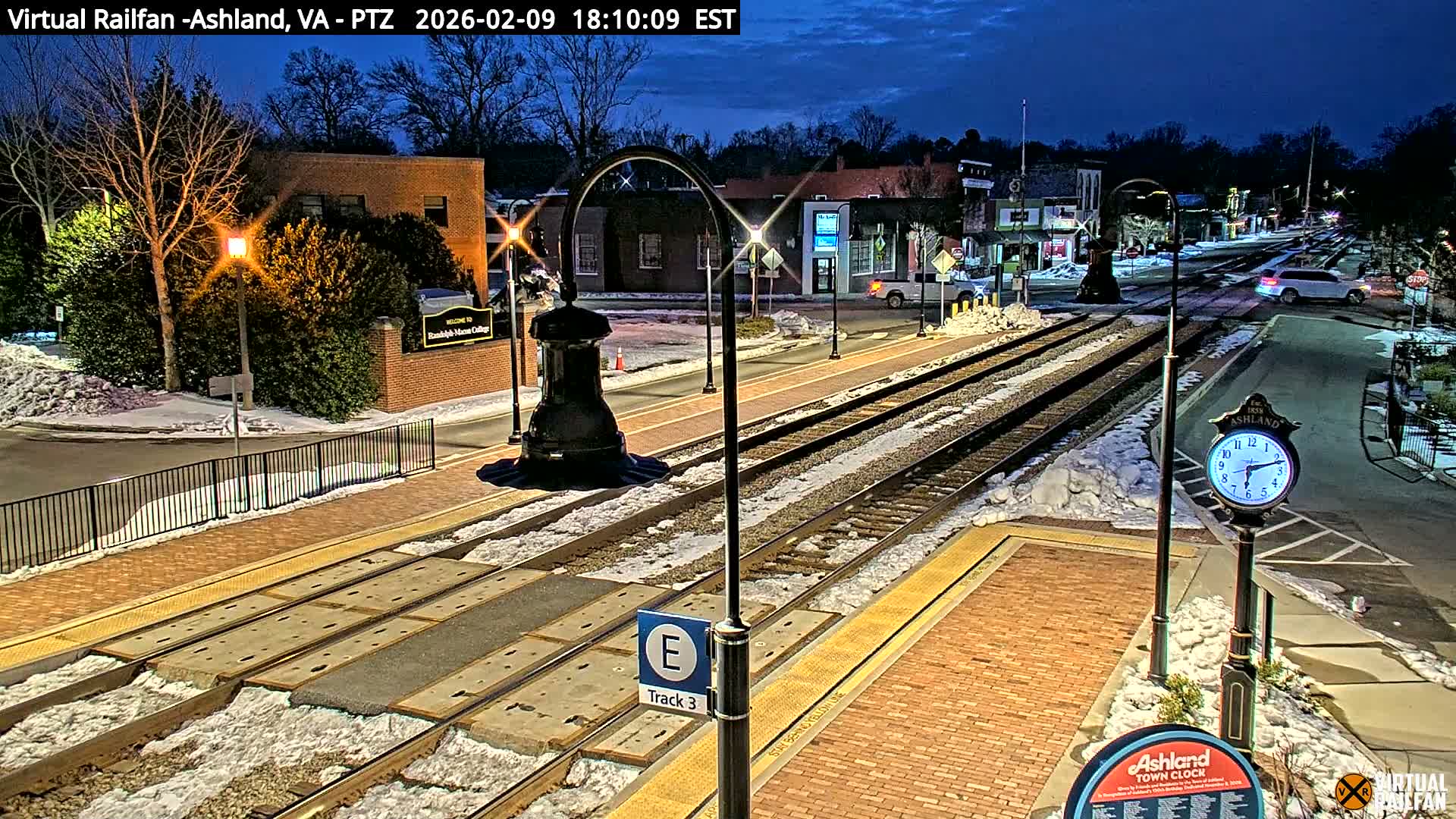 Ashland  Railroad Crossing  Live Cam -  Ashland, Hanover, Virginia, USA 