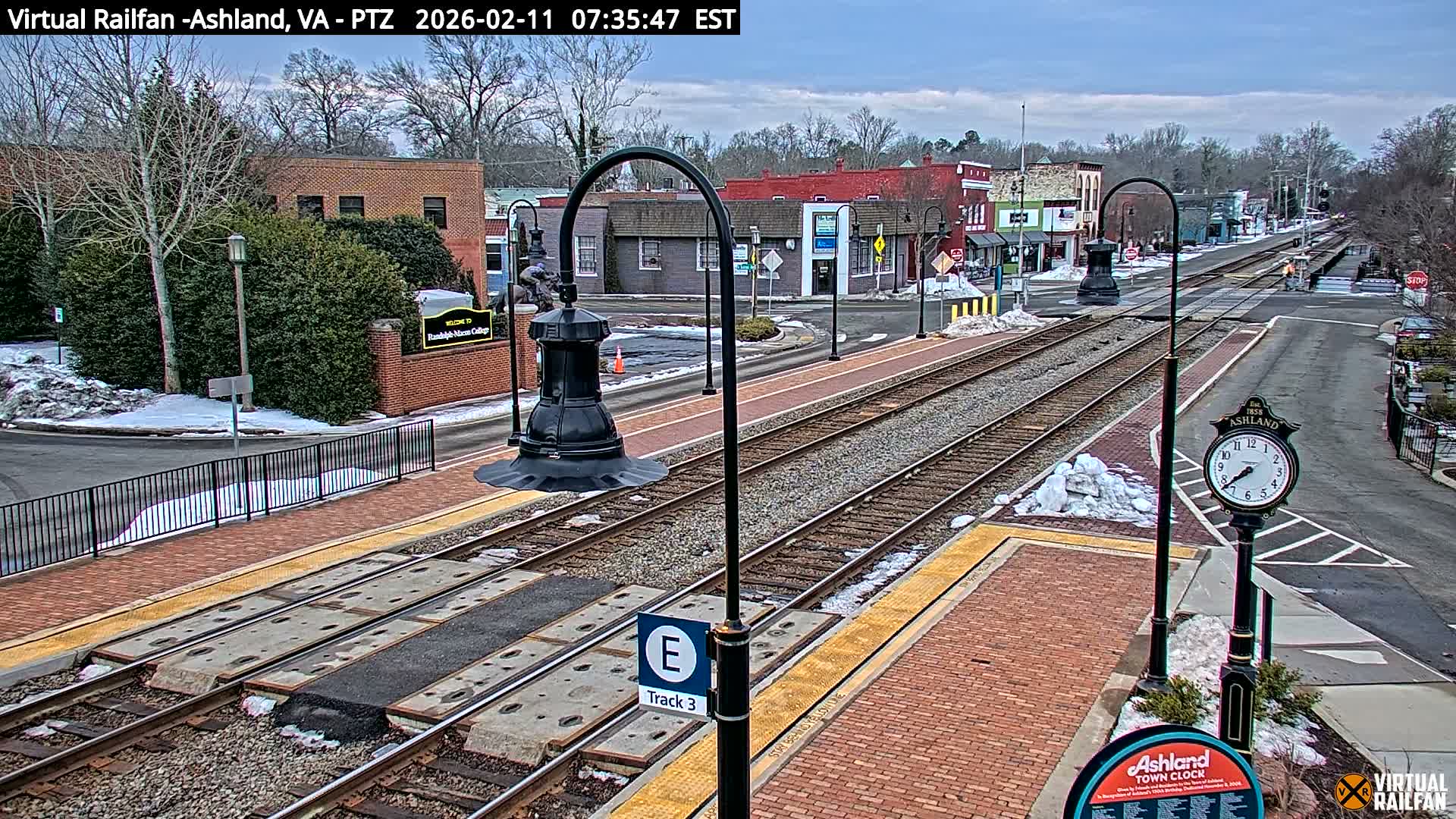Ashland  Railroad Crossing  Live Cam -  Ashland, Hanover, Virginia, USA 