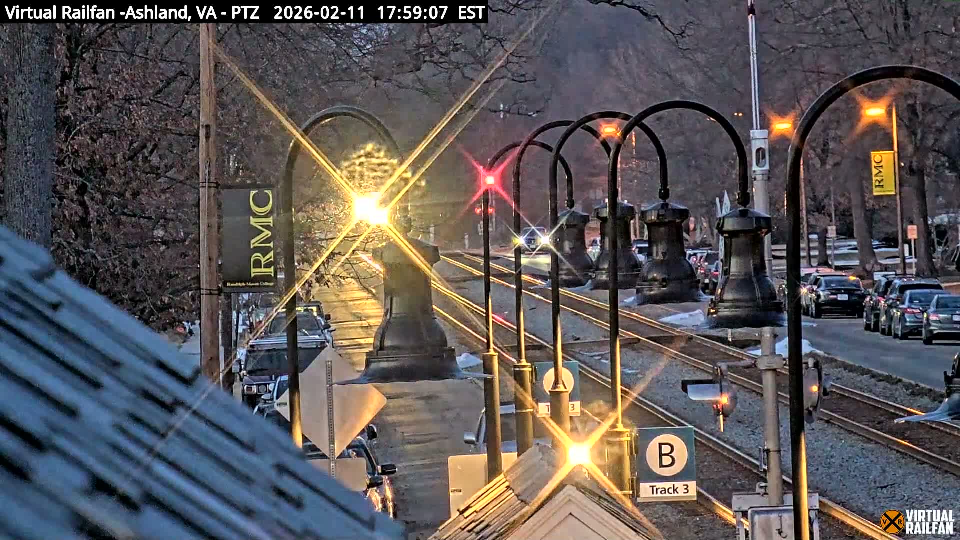 Ashland  Railroad Crossing  Live Cam -  Ashland, Hanover, Virginia, USA 