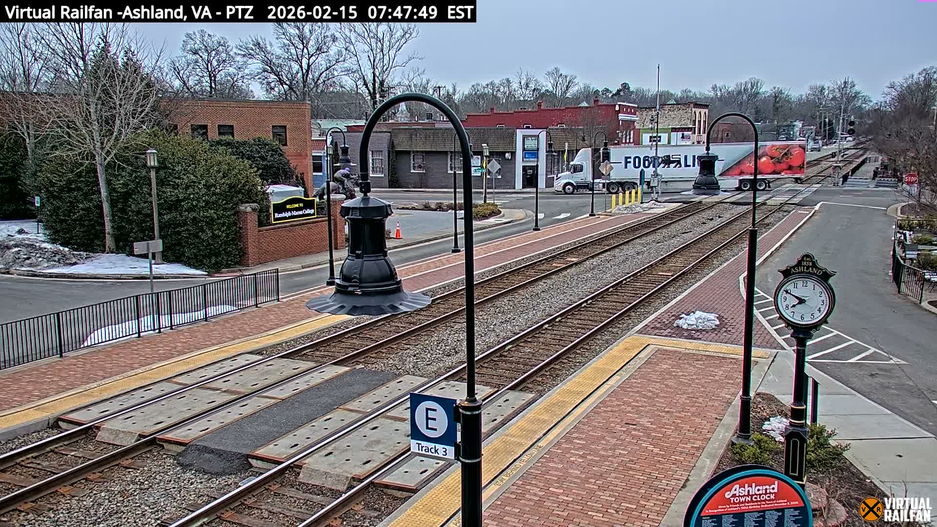 Ashland  Railroad Crossing  Live Cam -  Ashland, Hanover, Virginia, USA 