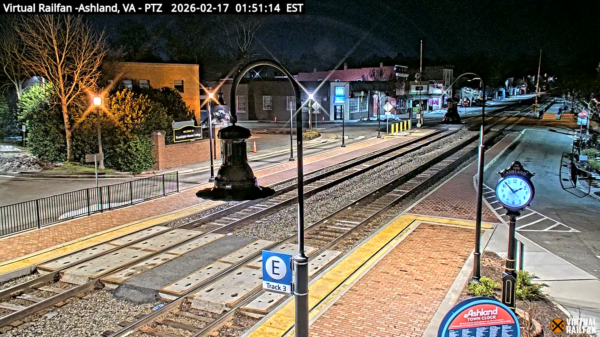 Ashland  Railroad Crossing  Live Cam -  Ashland, Hanover, Virginia, USA 