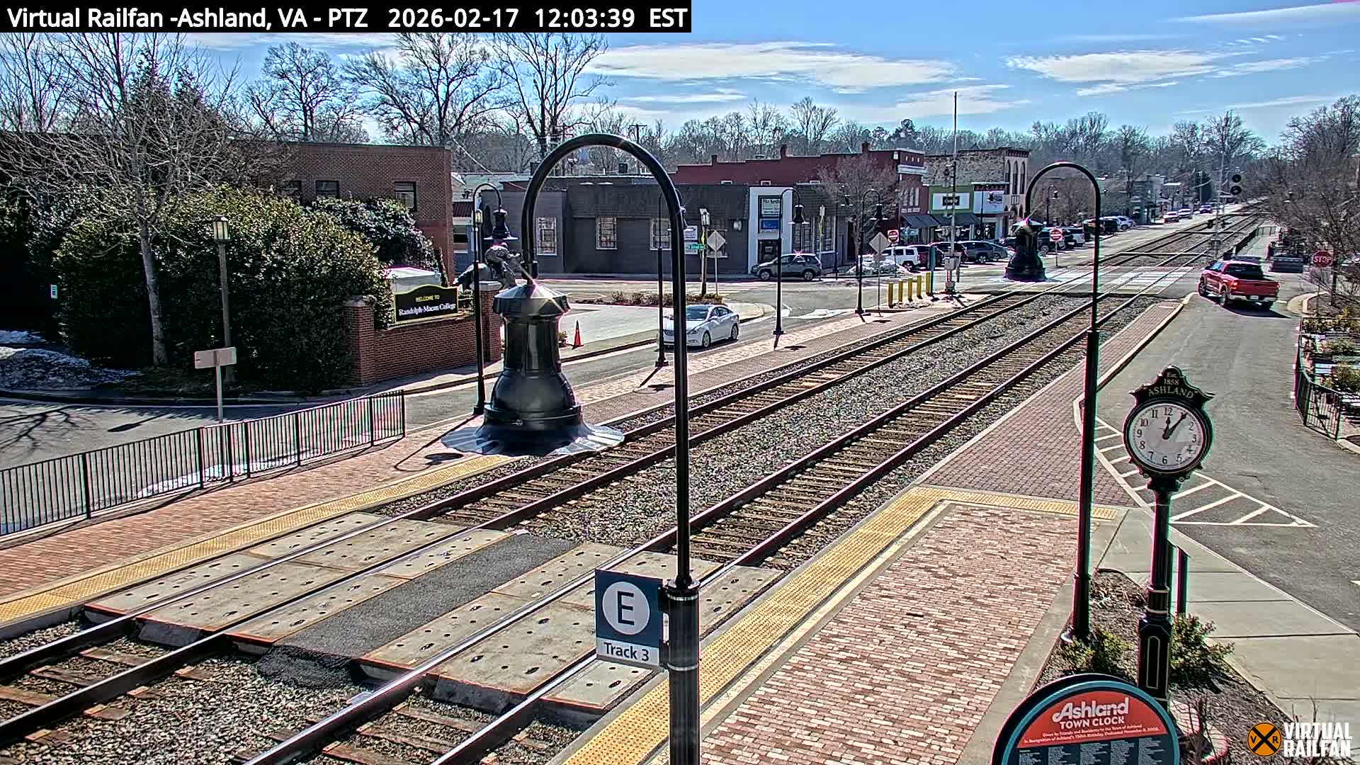 Ashland  Railroad Crossing  Live Cam -  Ashland, Hanover, Virginia, USA 