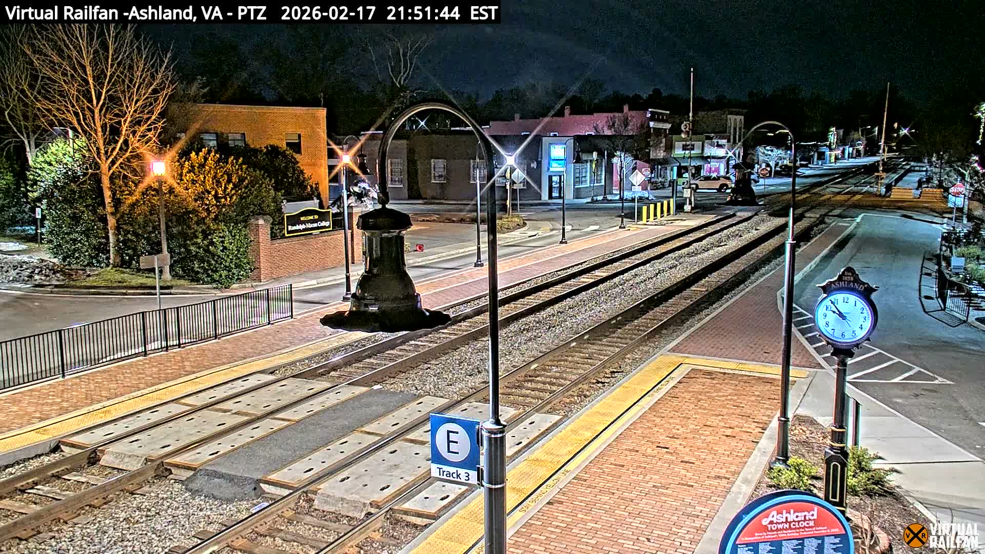 Ashland  Railroad Crossing  Live Cam -  Ashland, Hanover, Virginia, USA 