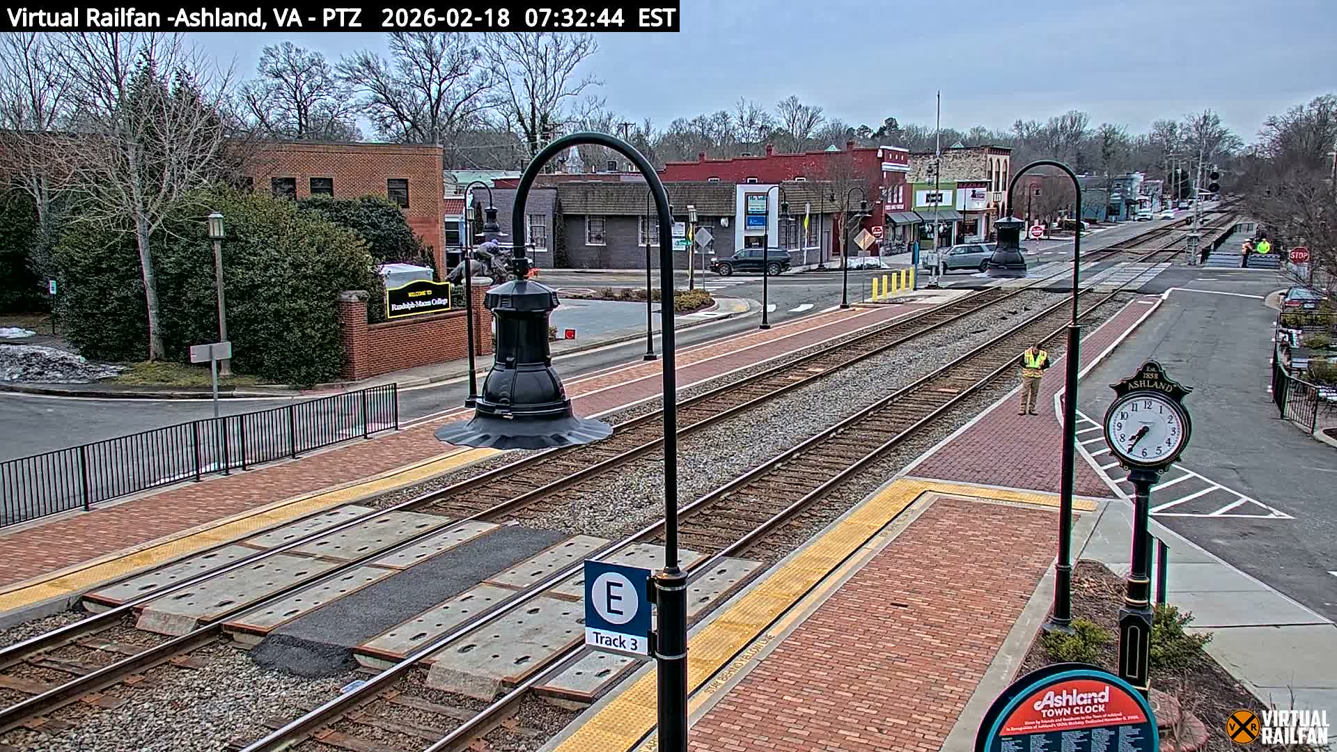 Ashland  Railroad Crossing  Live Cam -  Ashland, Hanover, Virginia, USA 