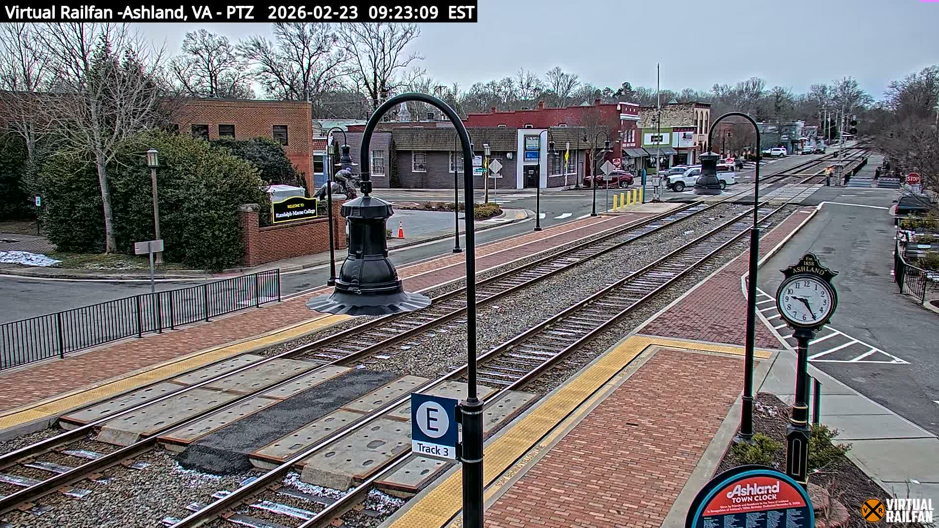 Ashland  Railroad Crossing  Live Cam -  Ashland, Hanover, Virginia, USA 