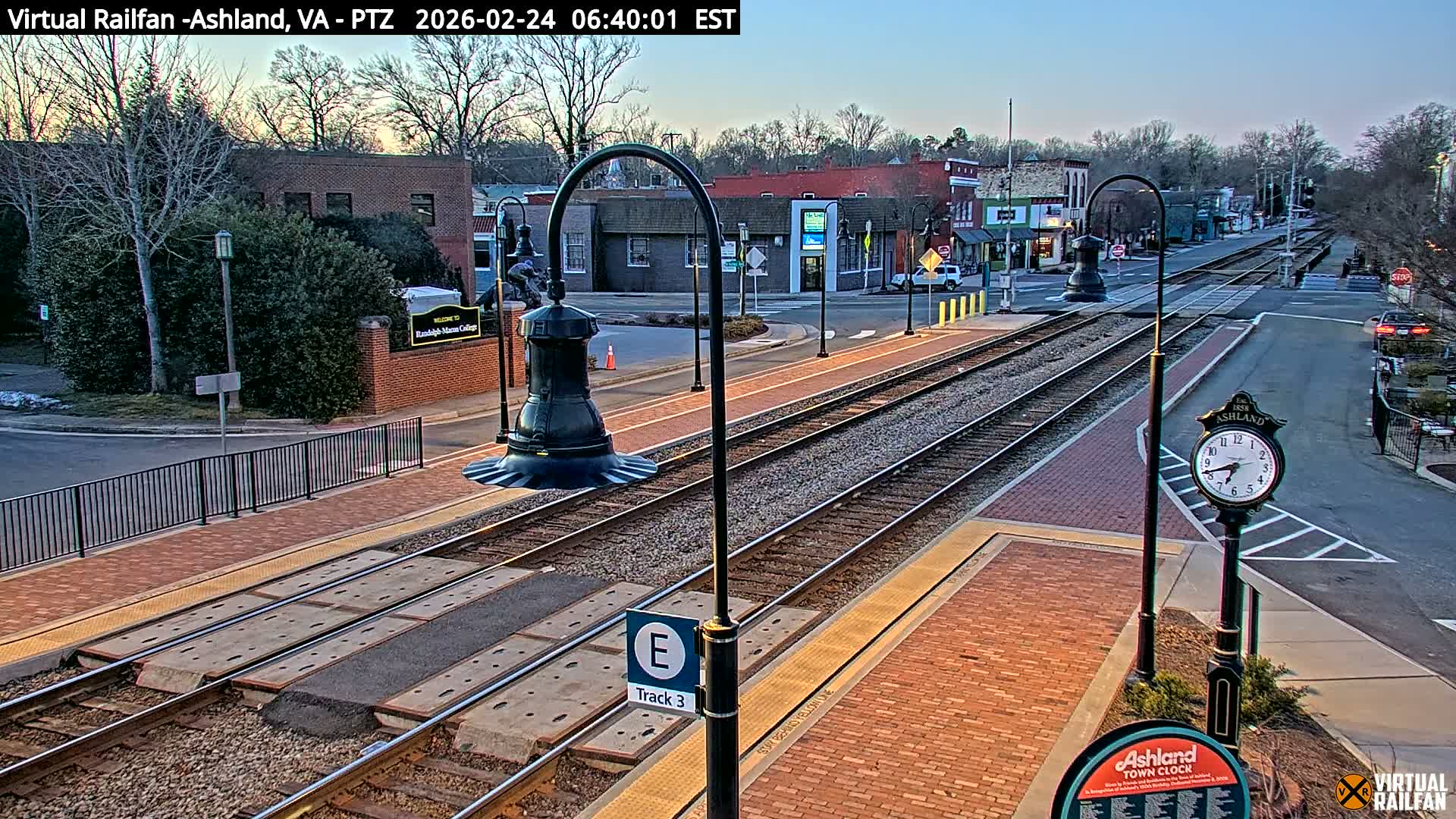 Ashland  Railroad Crossing  Live Cam -  Ashland, Hanover, Virginia, USA 