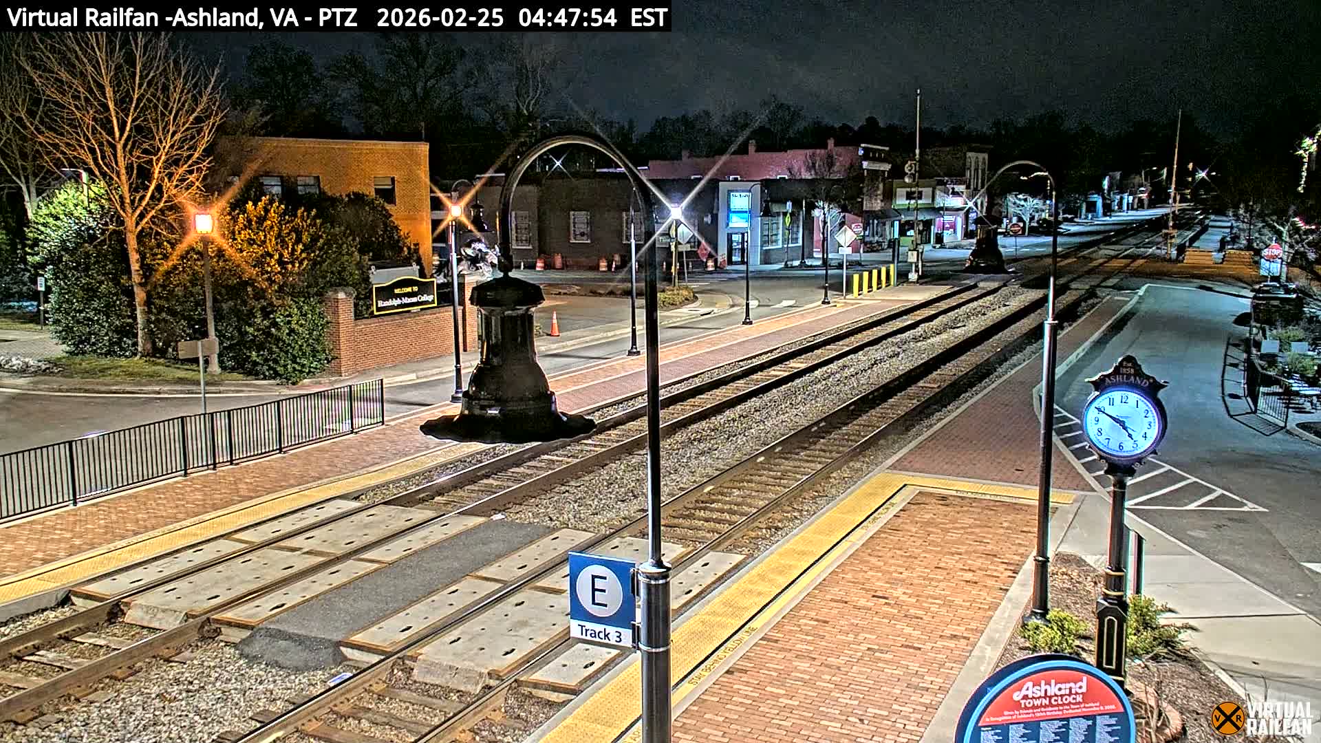 Ashland  Railroad Crossing  Live Cam -  Ashland, Hanover, Virginia, USA 