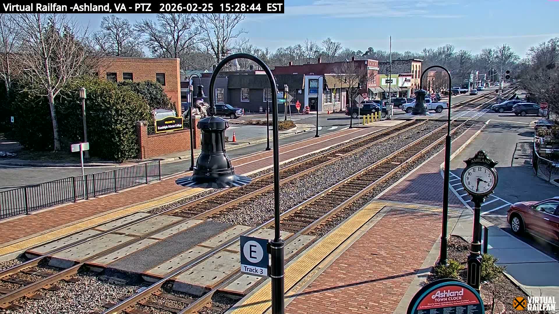 Ashland  Railroad Crossing  Live Cam -  Ashland, Hanover, Virginia, USA 