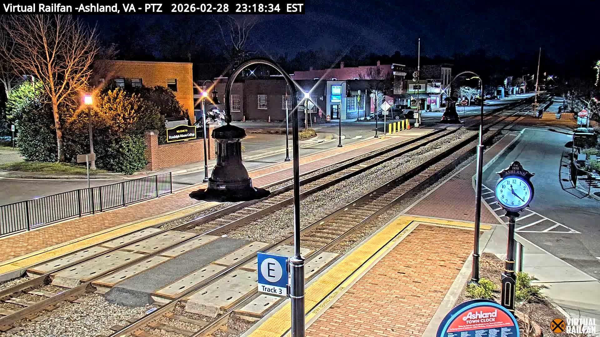 Ashland  Railroad Crossing  Live Cam -  Ashland, Hanover, Virginia, USA 