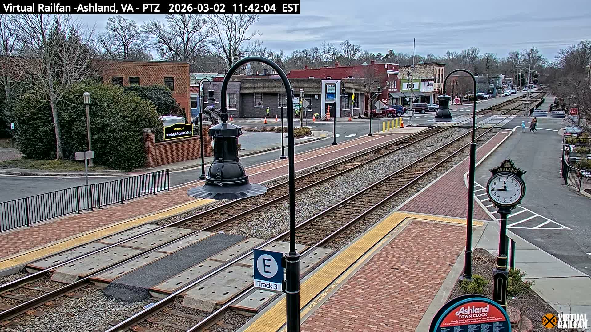 Ashland  Railroad Crossing  Live Cam -  Ashland, Hanover, Virginia, USA 