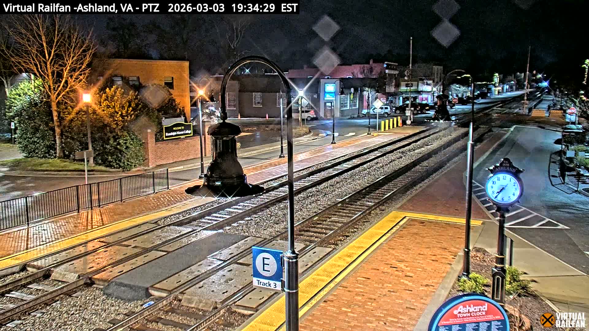 Ashland  Railroad Crossing  Live Cam -  Ashland, Hanover, Virginia, USA 