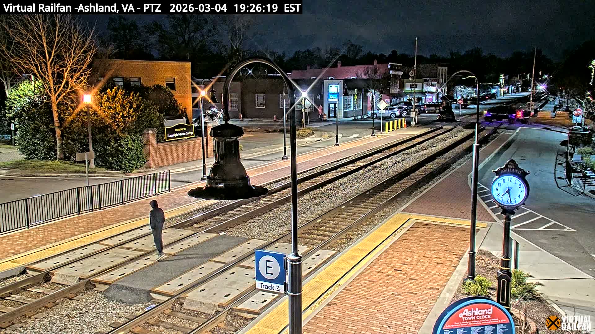 Ashland  Railroad Crossing  Live Cam -  Ashland, Hanover, Virginia, USA 