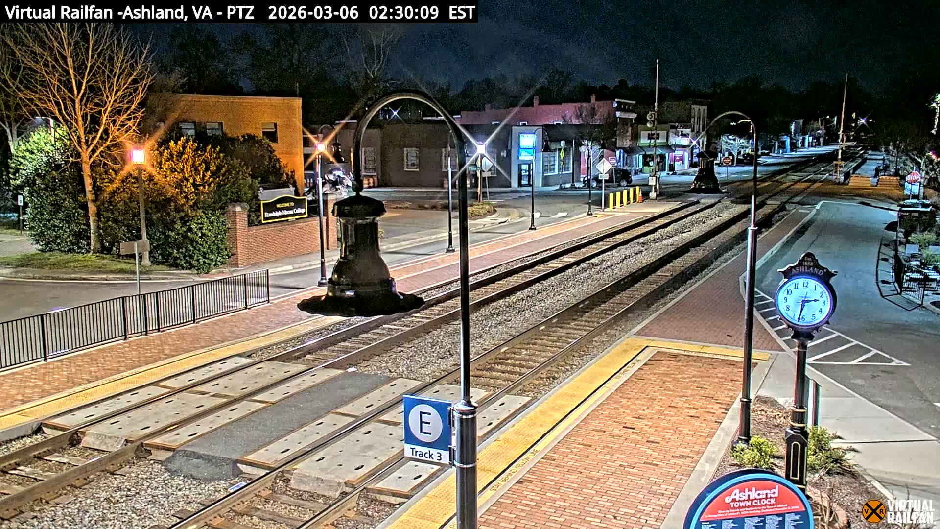 Ashland  Railroad Crossing  Live Cam -  Ashland, Hanover, Virginia, USA 