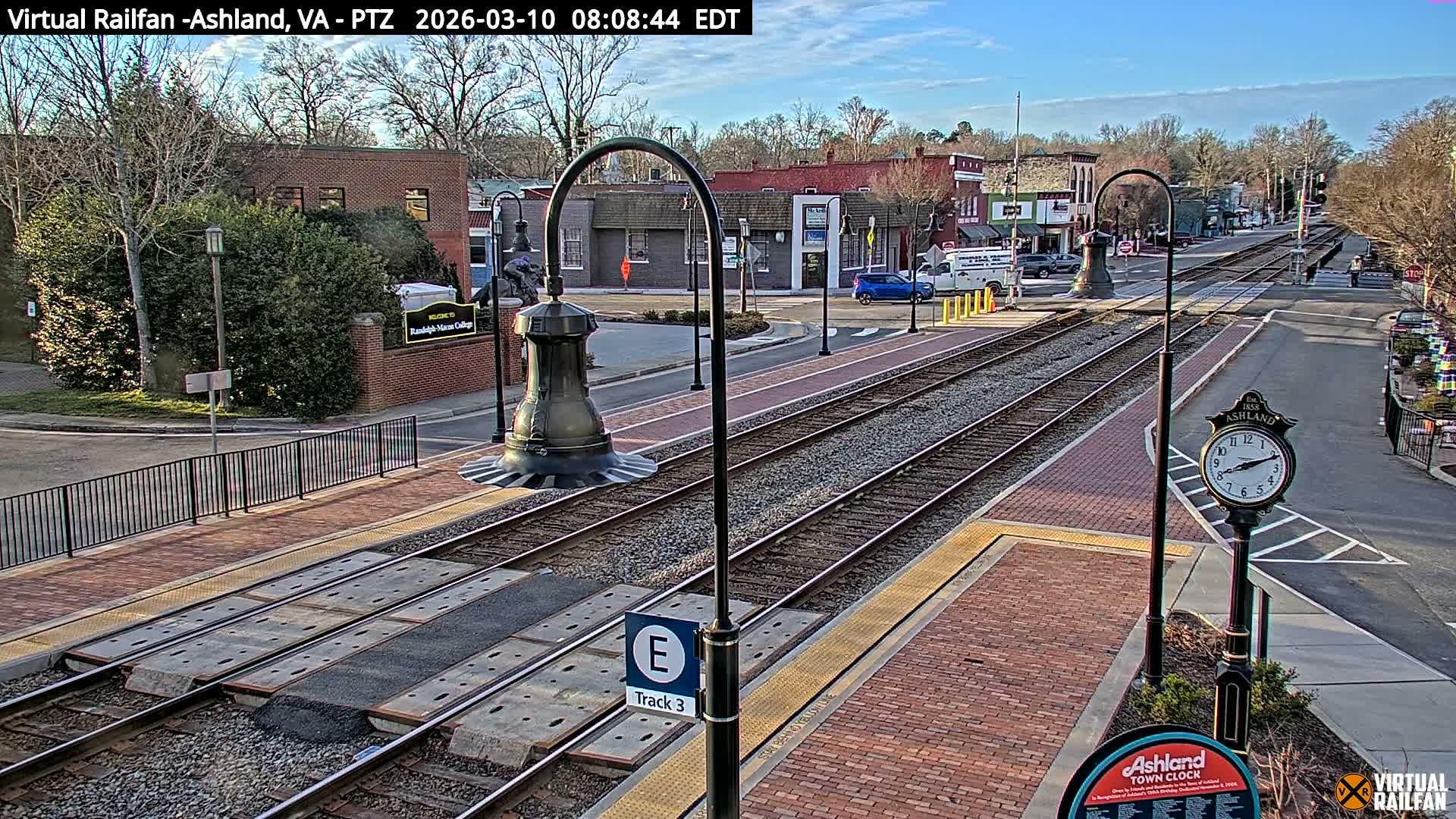 Ashland  Railroad Crossing  Live Cam -  Ashland, Hanover, Virginia, USA 