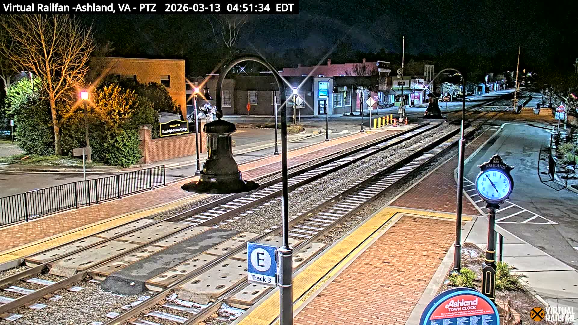 Ashland  Railroad Crossing  Live Cam -  Ashland, Hanover, Virginia, USA 
