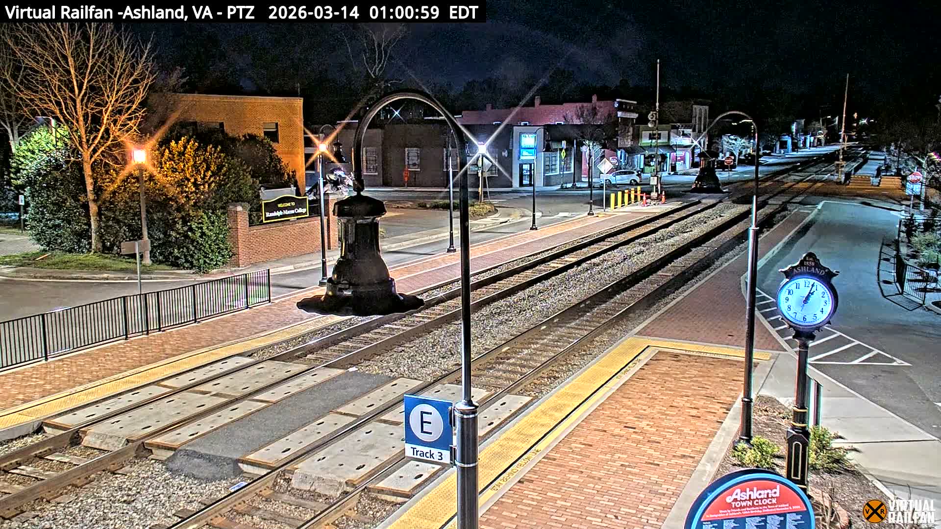 Ashland  Railroad Crossing  Live Cam -  Ashland, Hanover, Virginia, USA 