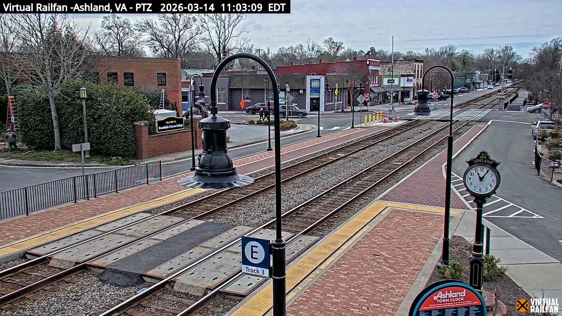 Ashland Railroad Crossing Live Cam Ashland, Hanover, Virginia, USA