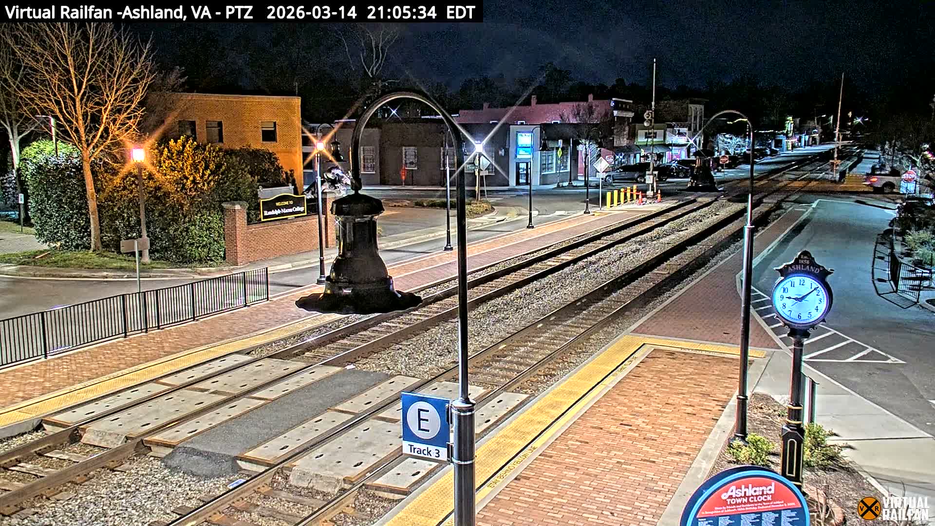 Ashland  Railroad Crossing  Live Cam -  Ashland, Hanover, Virginia, USA 