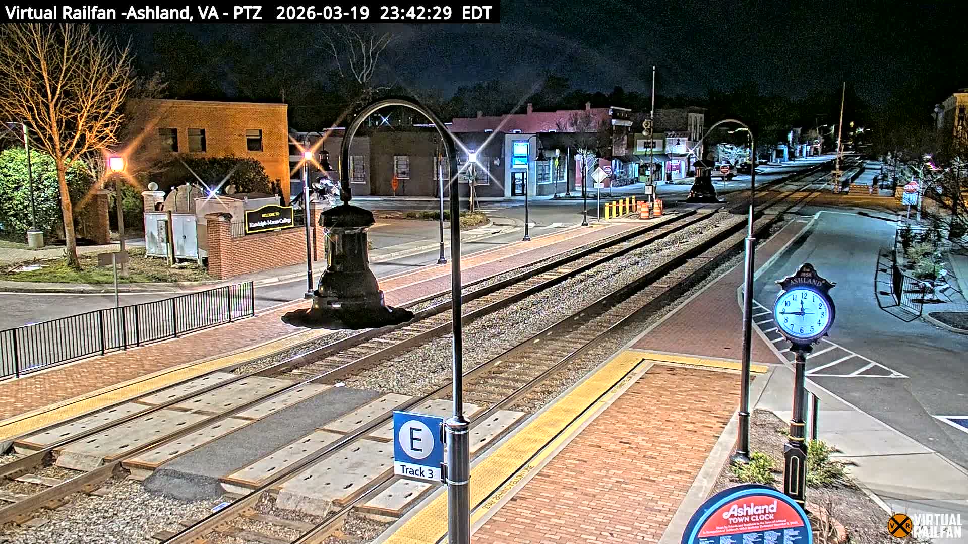 Ashland Railroad Crossing Live Cam Ashland, Hanover, Virginia, USA