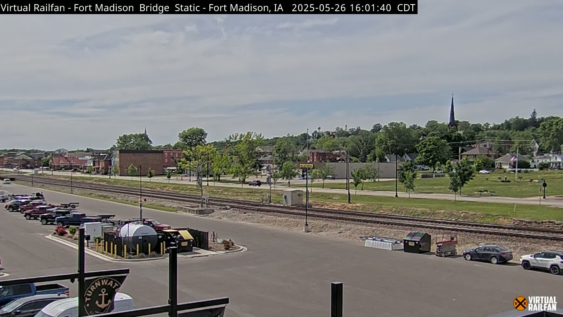 Fort Madison Railroad Crossing Live Cam -  Fort Madison, Lee, Iowa, USA