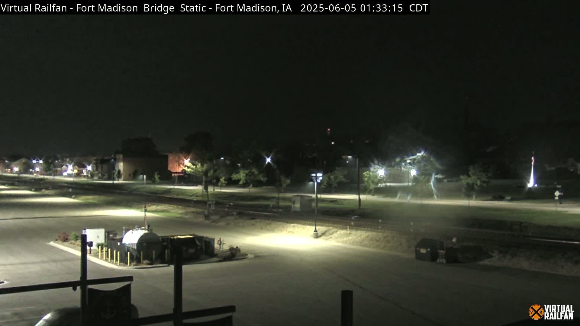 Fort Madison Railroad Crossing Live Cam -  Fort Madison, Lee, Iowa, USA