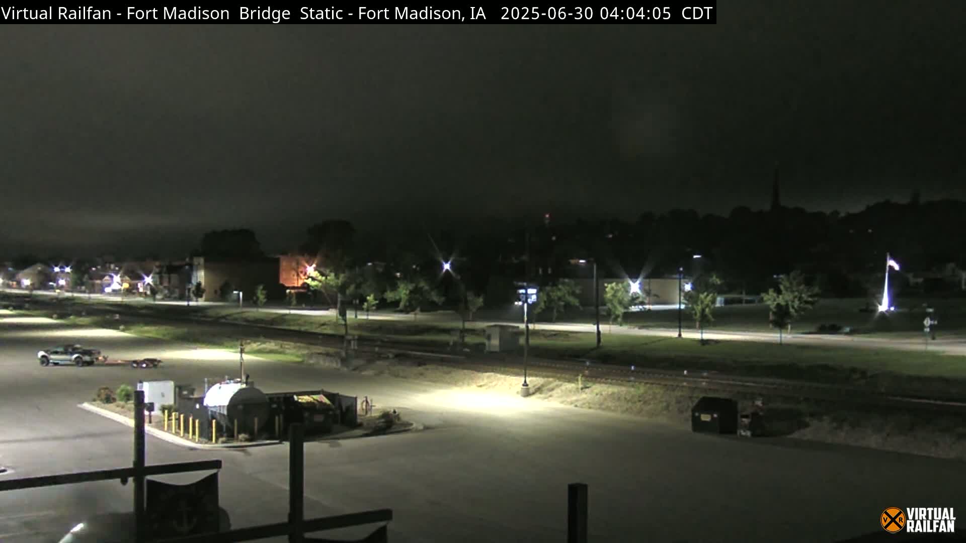 Fort Madison Railroad Crossing Live Cam -  Fort Madison, Lee, Iowa, USA