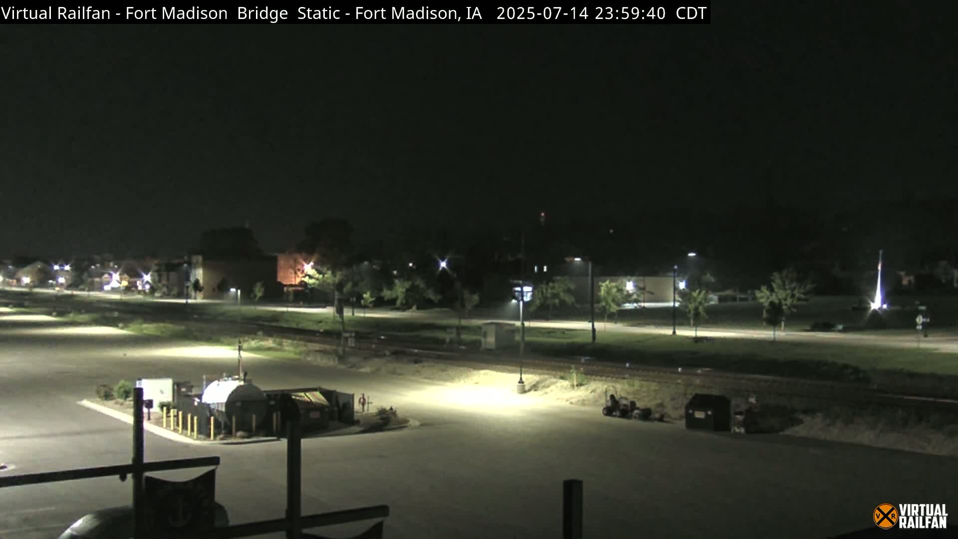 Fort Madison Railroad Crossing Live Cam -  Fort Madison, Lee, Iowa, USA