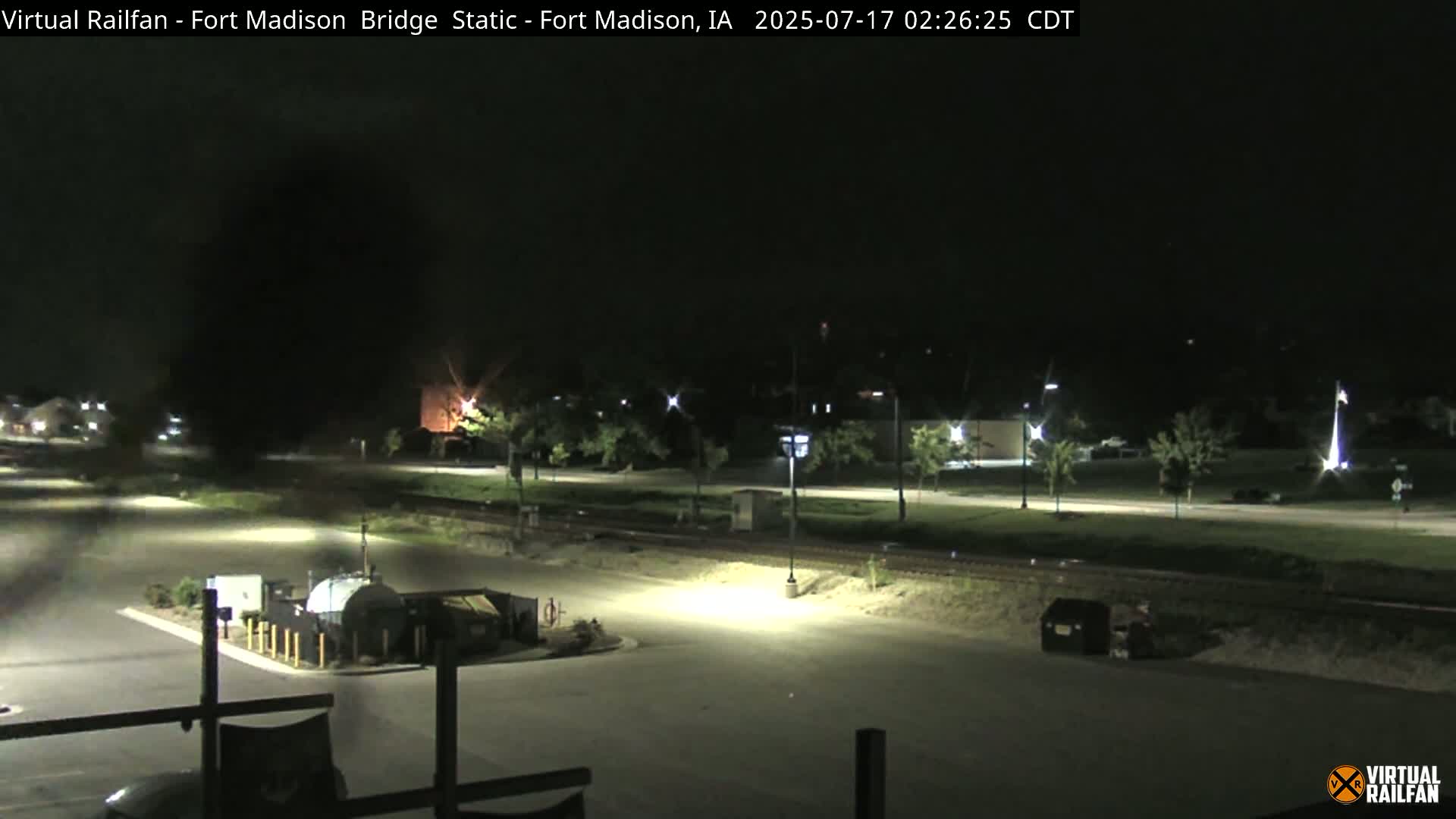 Fort Madison Railroad Crossing Live Cam -  Fort Madison, Lee, Iowa, USA