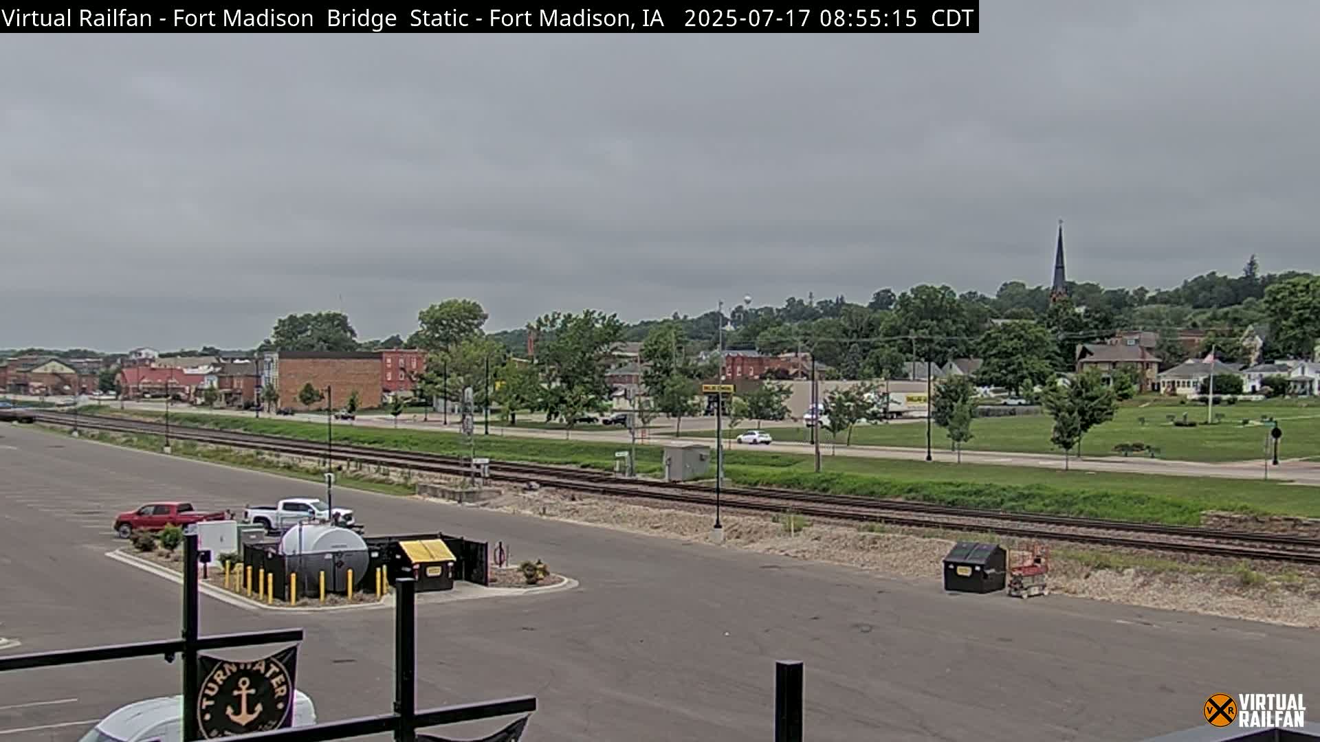 Fort Madison Railroad Crossing Live Cam -  Fort Madison, Lee, Iowa, USA