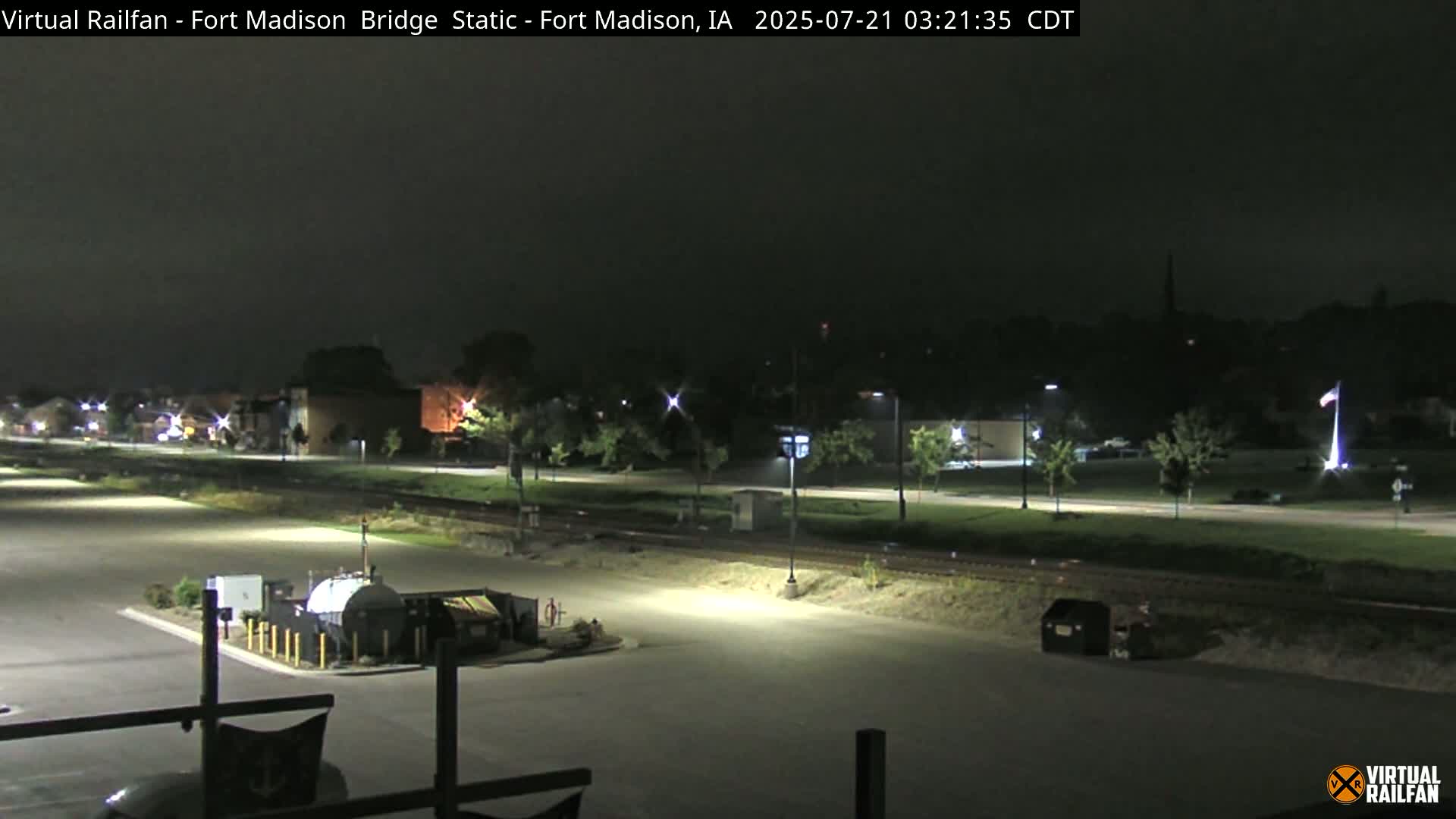 Fort Madison Railroad Crossing Live Cam -  Fort Madison, Lee, Iowa, USA