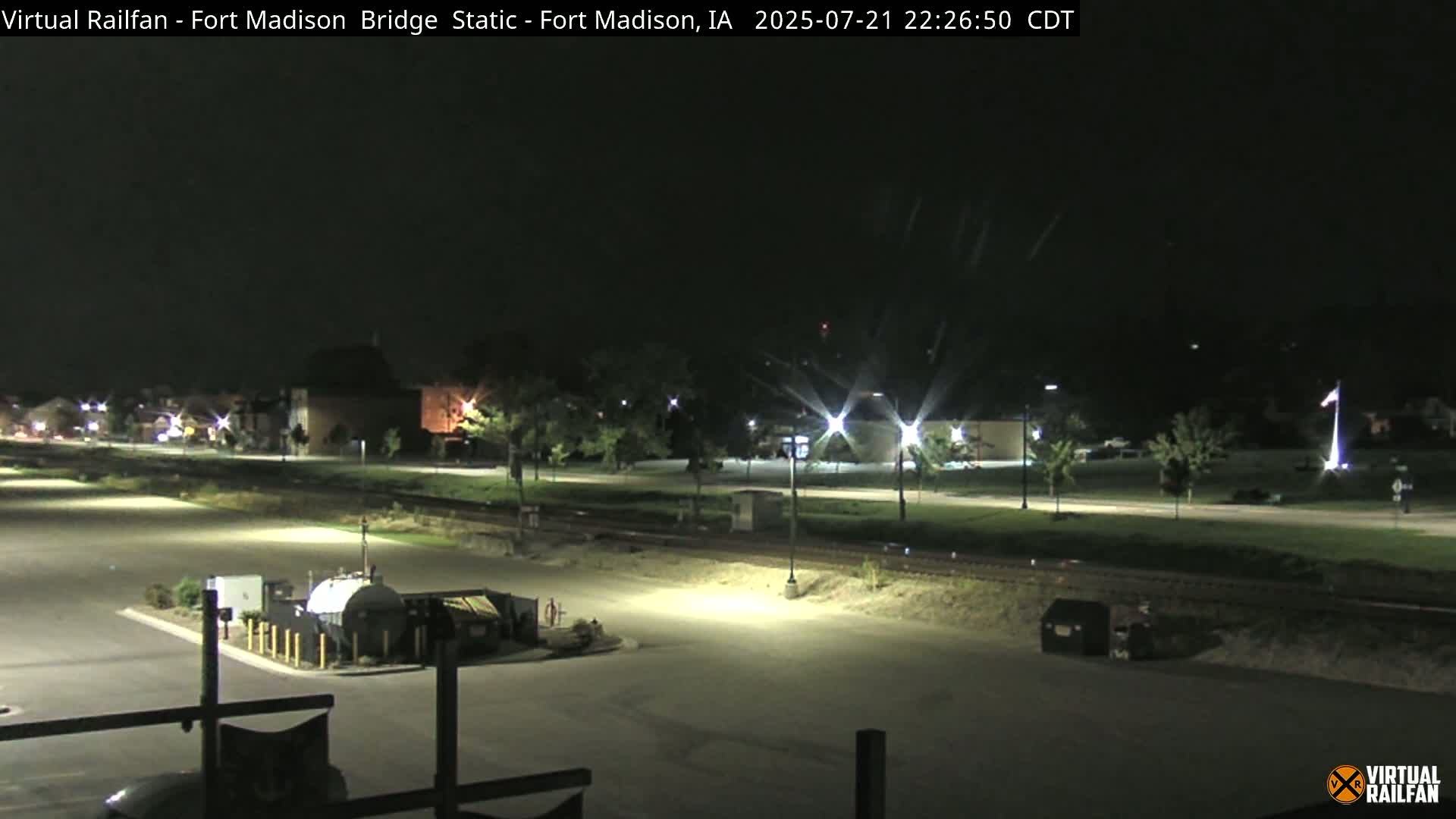 Fort Madison Railroad Crossing Live Cam -  Fort Madison, Lee, Iowa, USA