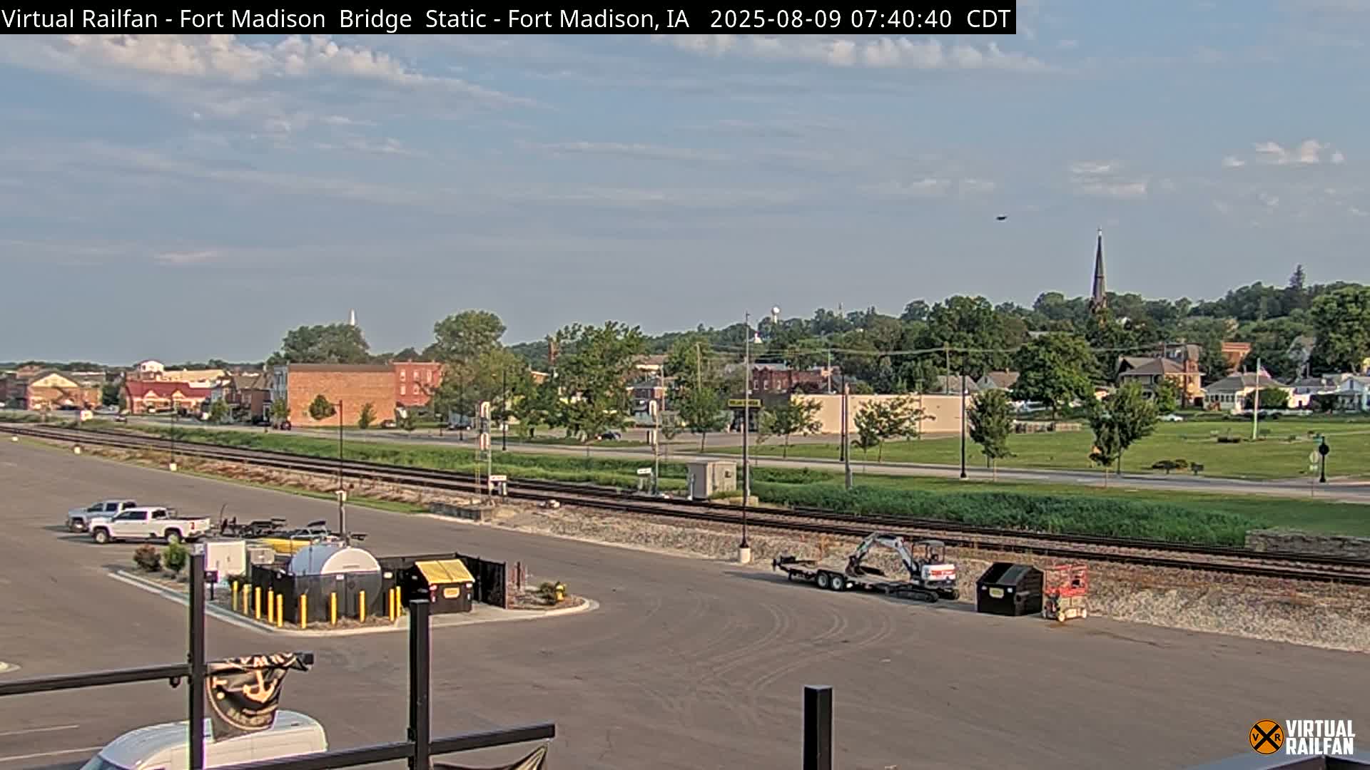Fort Madison Railroad Crossing Live Cam -  Fort Madison, Lee, Iowa, USA