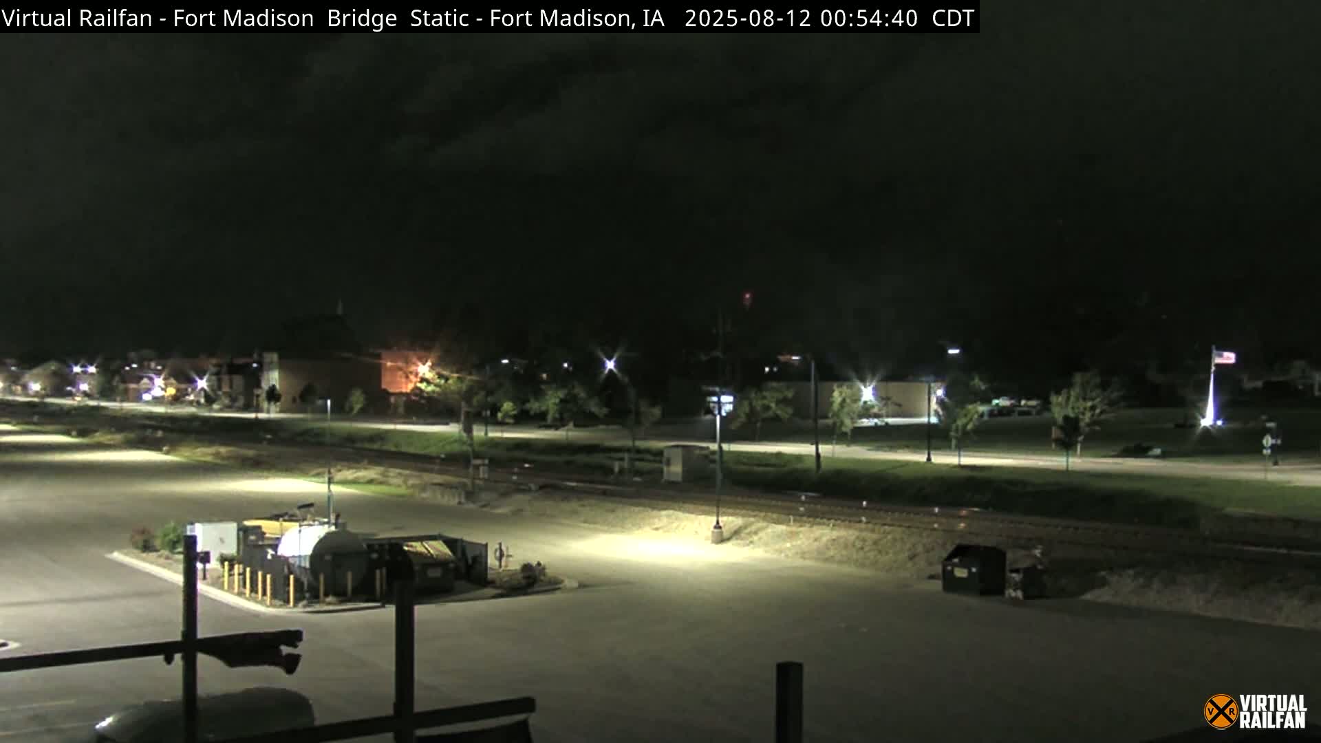 Fort Madison Railroad Crossing Live Cam -  Fort Madison, Lee, Iowa, USA