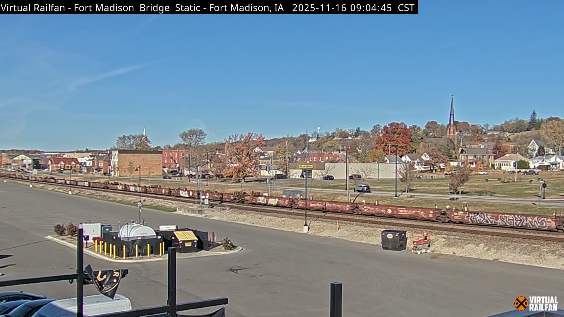 Fort Madison Railroad Crossing Live Cam -  Fort Madison, Lee, Iowa, USA