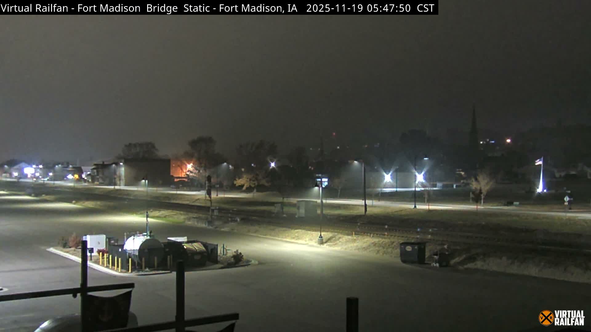 Fort Madison Railroad Crossing Live Cam -  Fort Madison, Lee, Iowa, USA