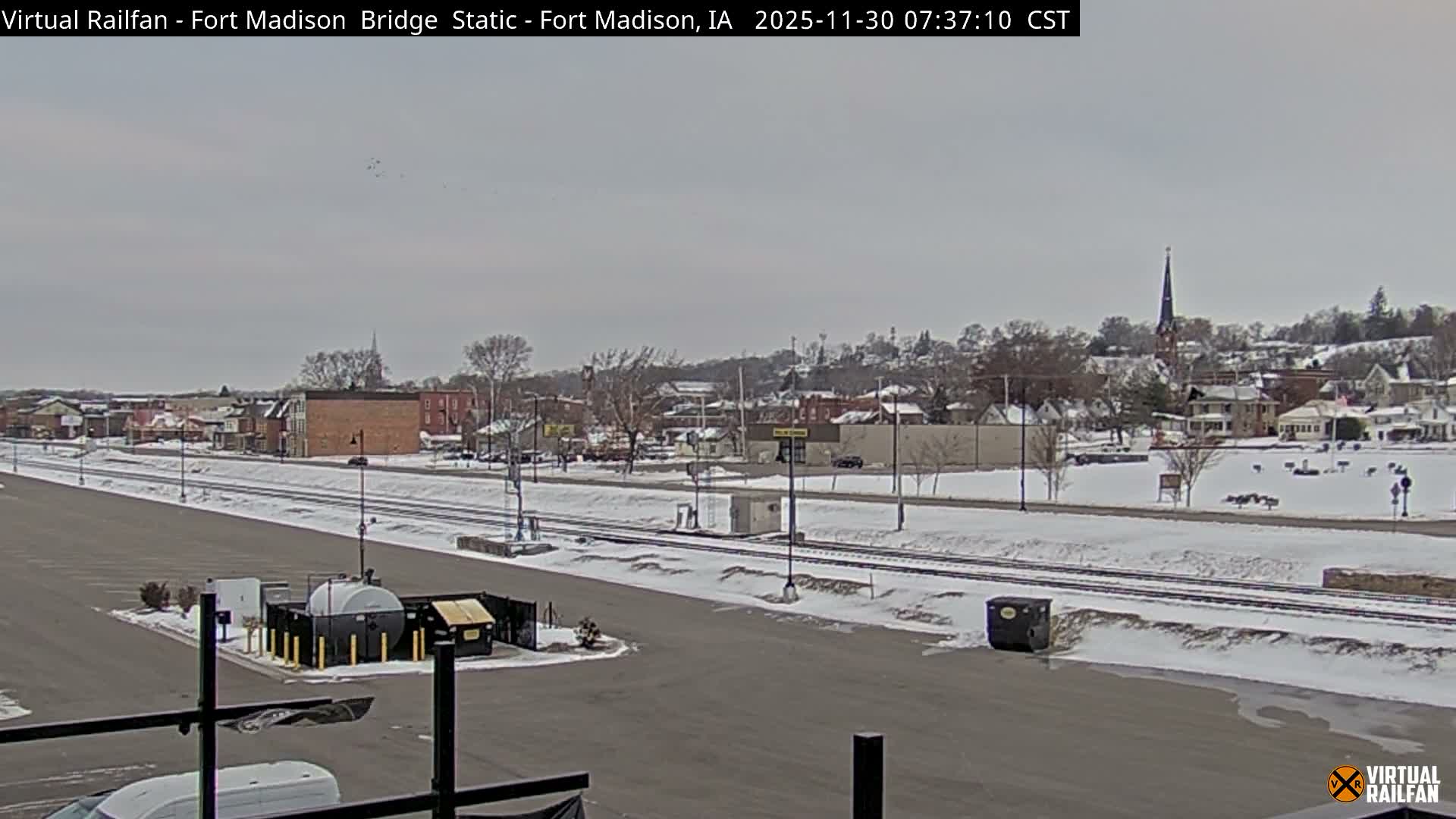 Fort Madison Railroad Crossing Live Cam -  Fort Madison, Lee, Iowa, USA