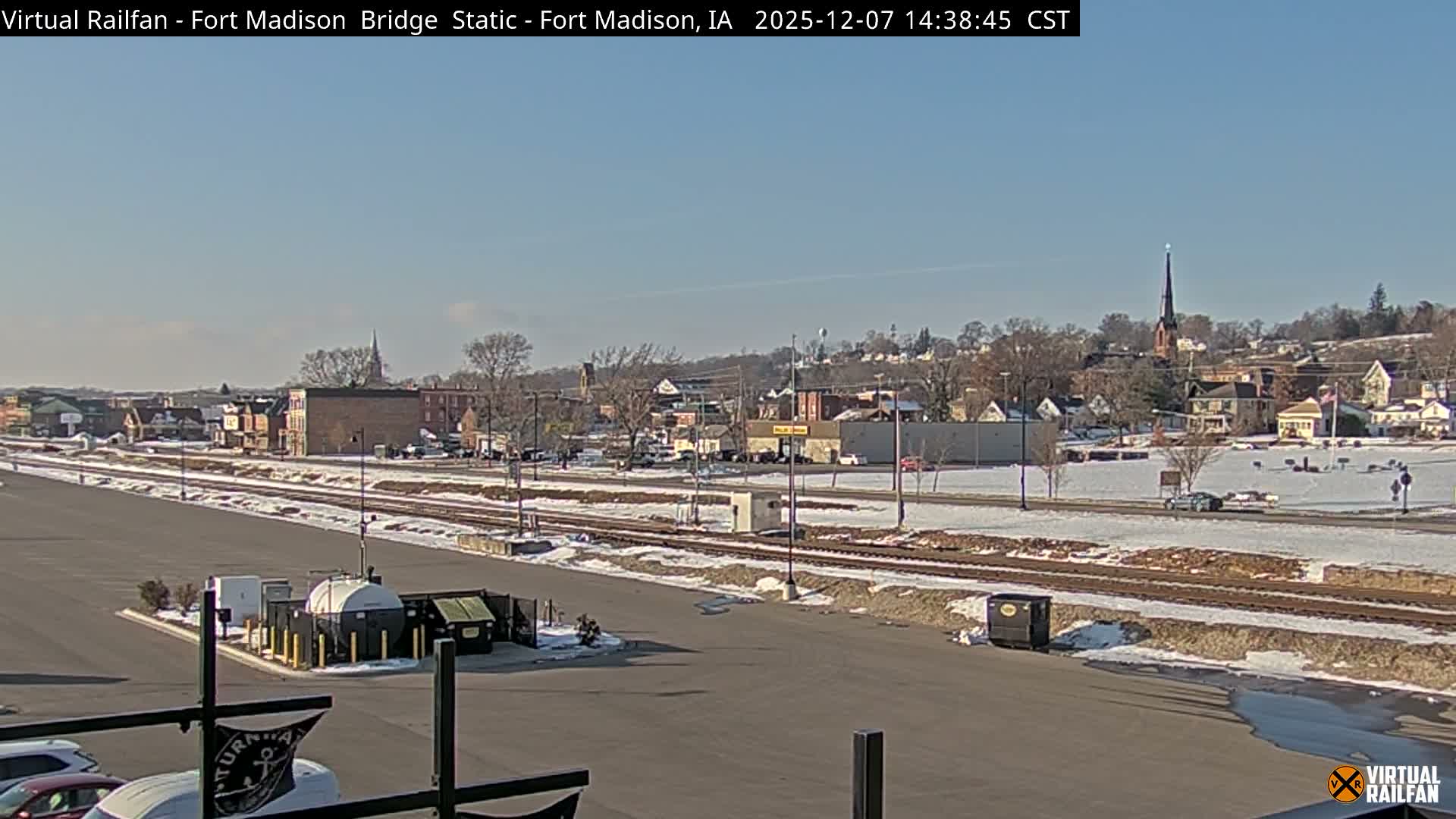 Fort Madison Railroad Crossing Live Cam -  Fort Madison, Lee, Iowa, USA