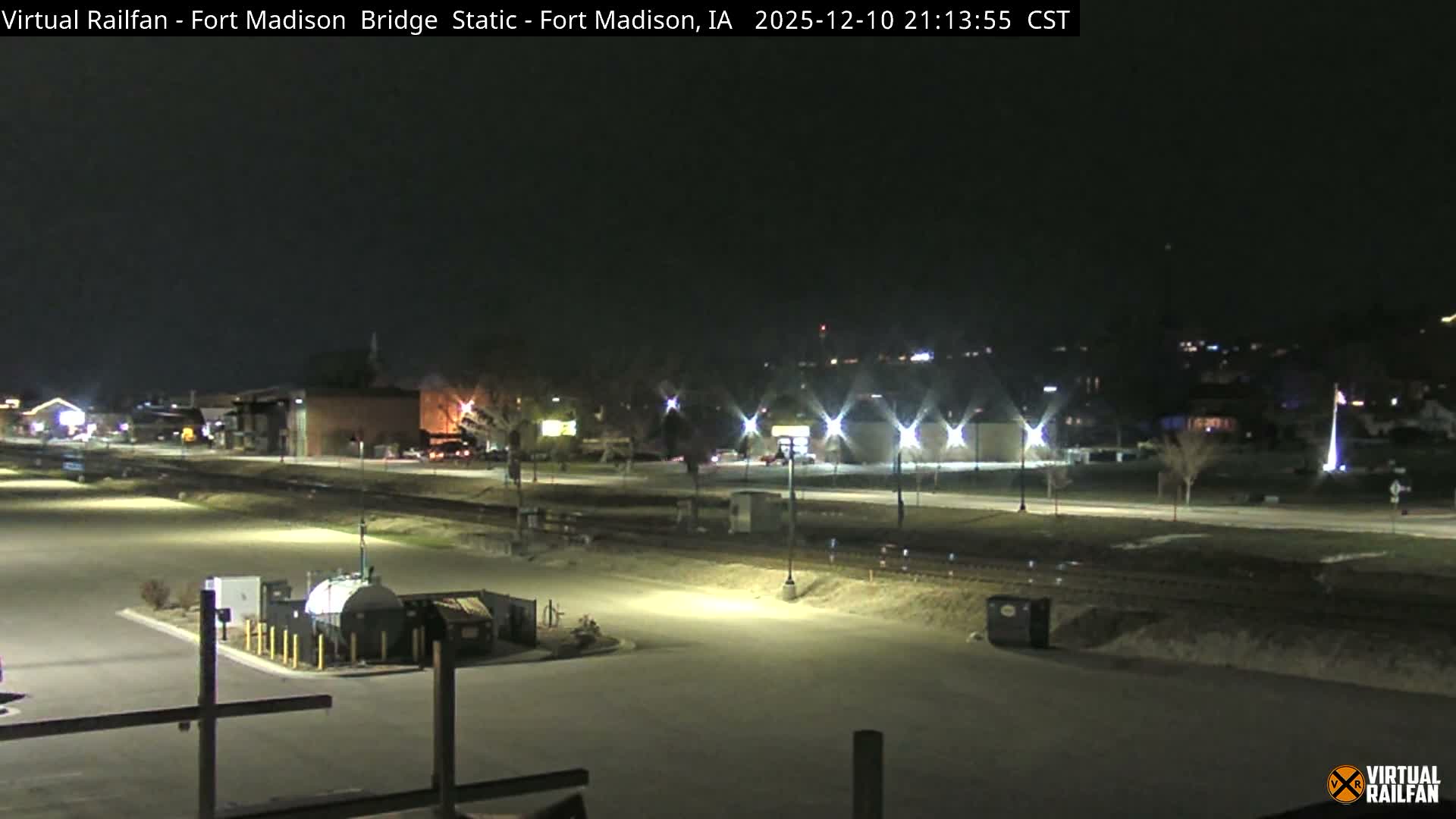 Fort Madison Railroad Crossing Live Cam -  Fort Madison, Lee, Iowa, USA