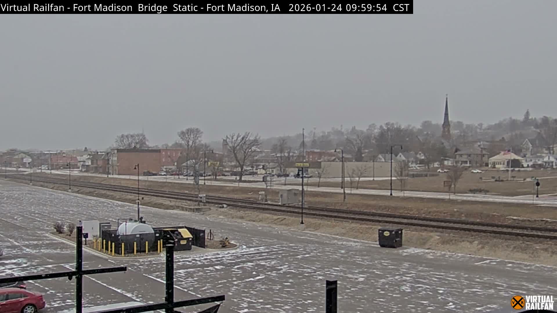 Fort Madison Railroad Crossing Live Cam -  Fort Madison, Lee, Iowa, USA