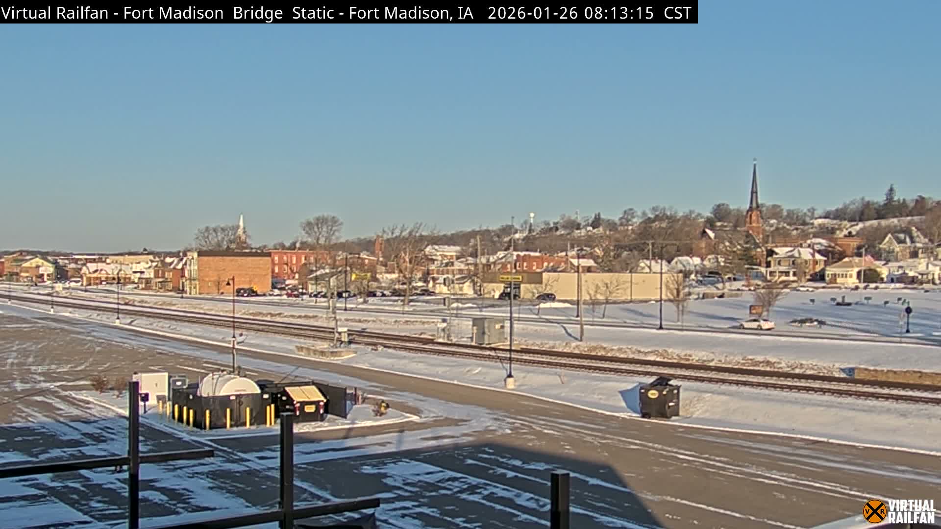 Fort Madison Railroad Crossing Live Cam -  Fort Madison, Lee, Iowa, USA