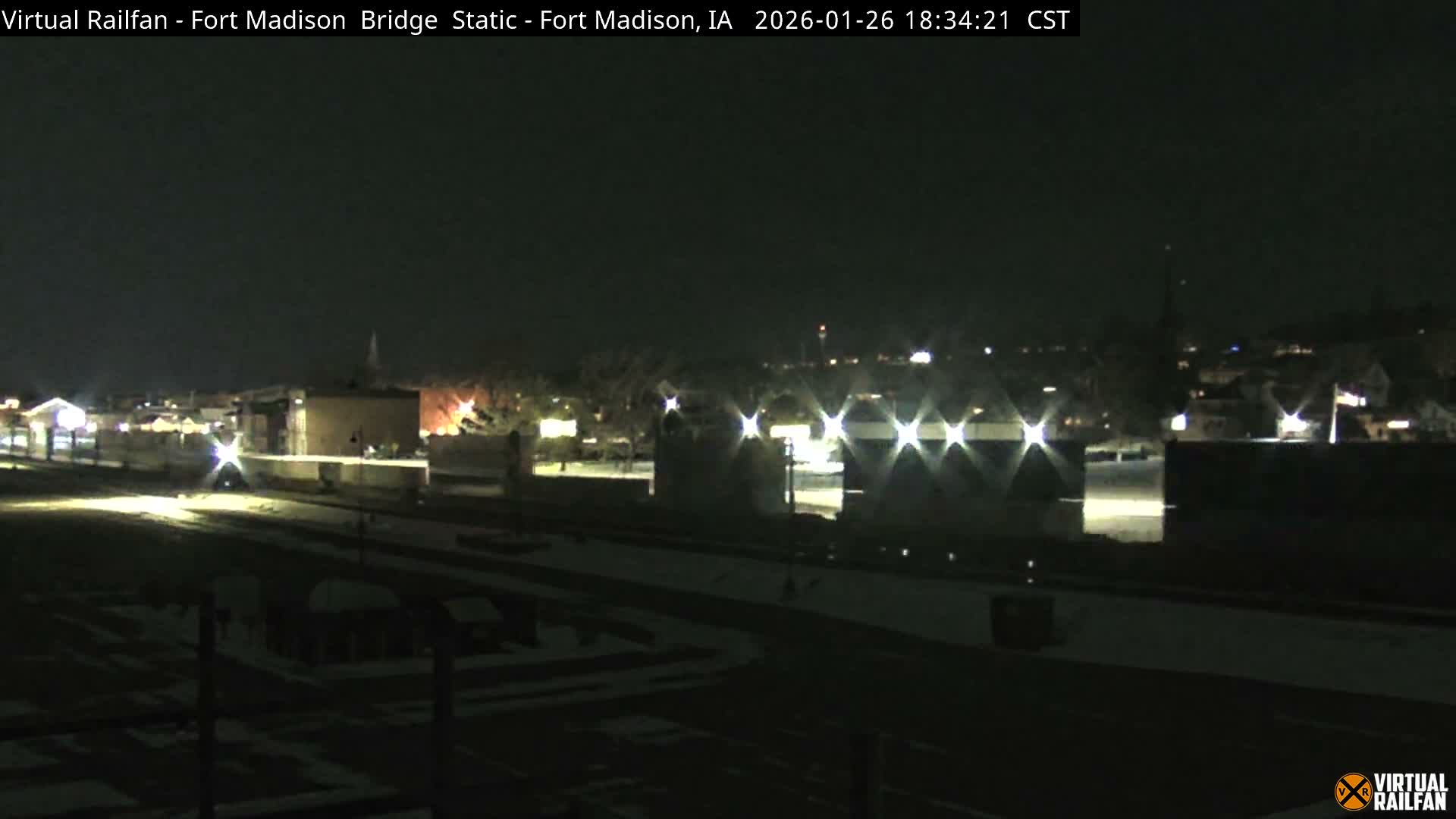 Fort Madison Railroad Crossing Live Cam -  Fort Madison, Lee, Iowa, USA