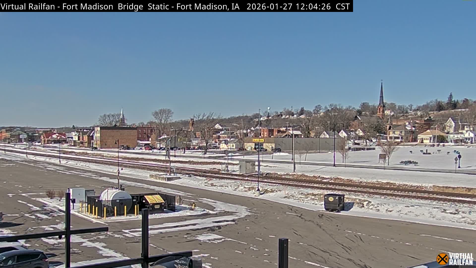 Fort Madison Railroad Crossing Live Cam -  Fort Madison, Lee, Iowa, USA