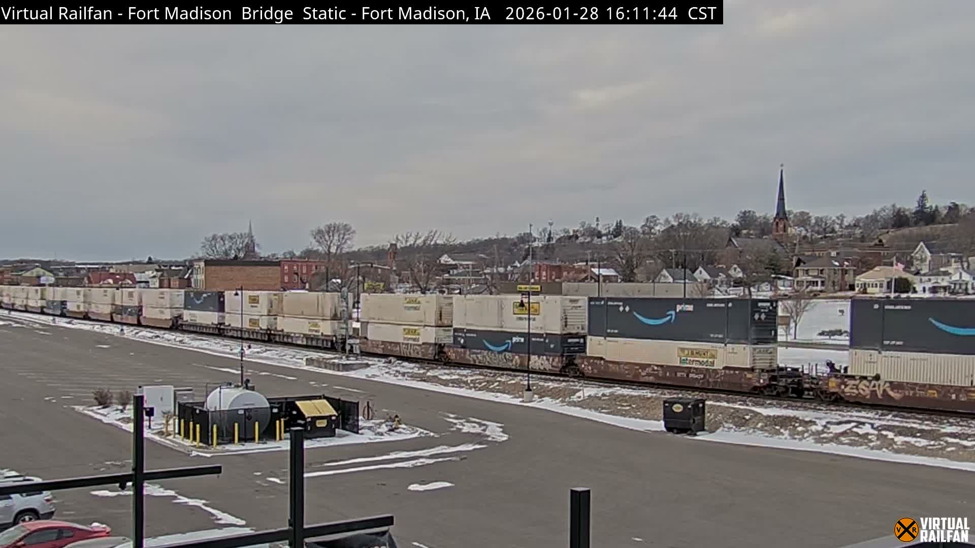 Fort Madison Railroad Crossing Live Cam -  Fort Madison, Lee, Iowa, USA