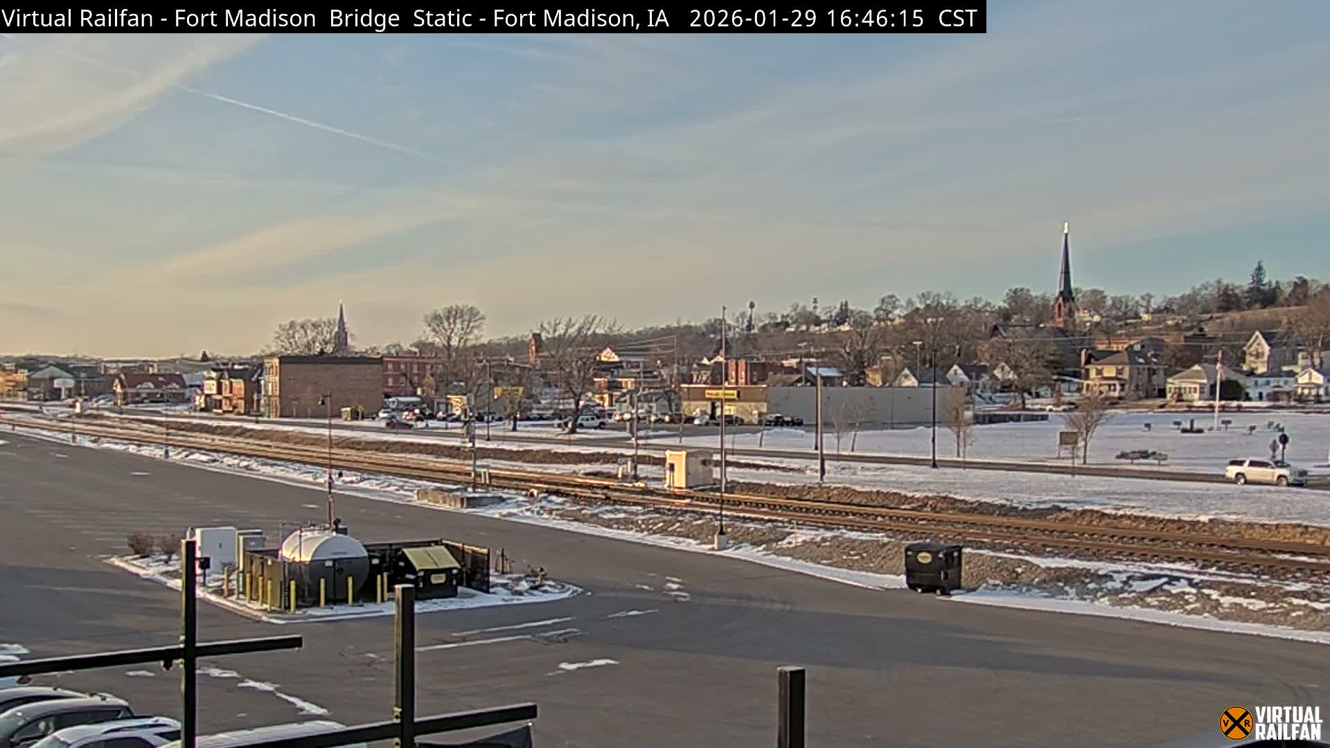 Fort Madison Railroad Crossing Live Cam -  Fort Madison, Lee, Iowa, USA