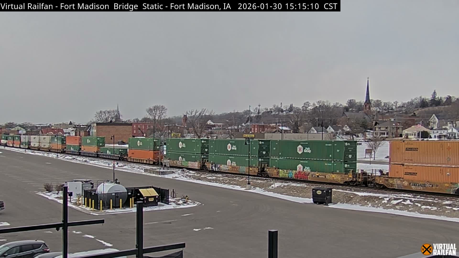 Fort Madison Railroad Crossing Live Cam -  Fort Madison, Lee, Iowa, USA