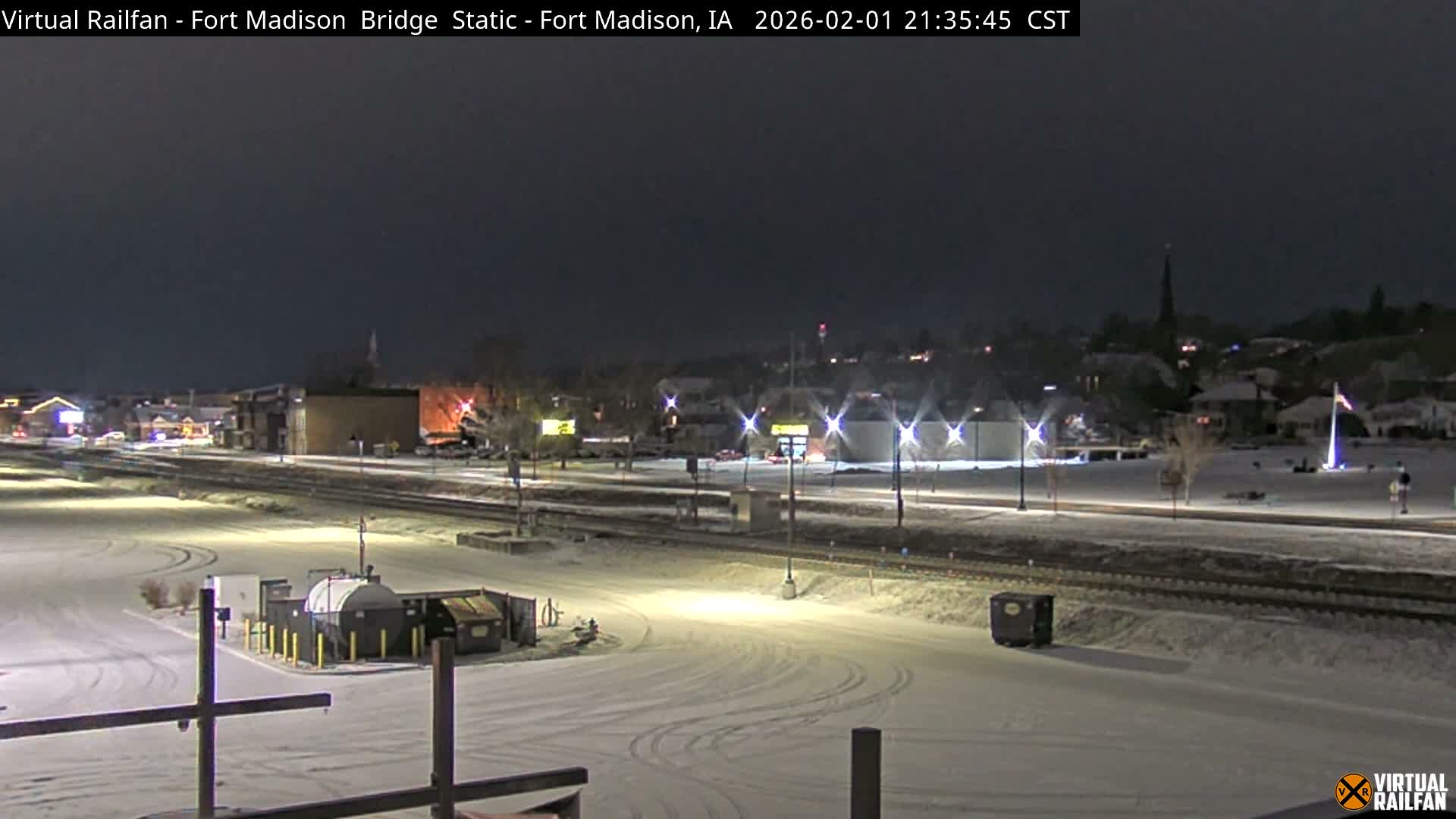 Fort Madison Railroad Crossing Live Cam -  Fort Madison, Lee, Iowa, USA