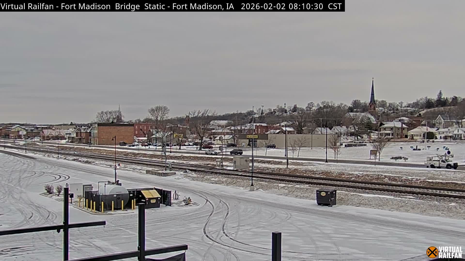 Fort Madison Railroad Crossing Live Cam -  Fort Madison, Lee, Iowa, USA