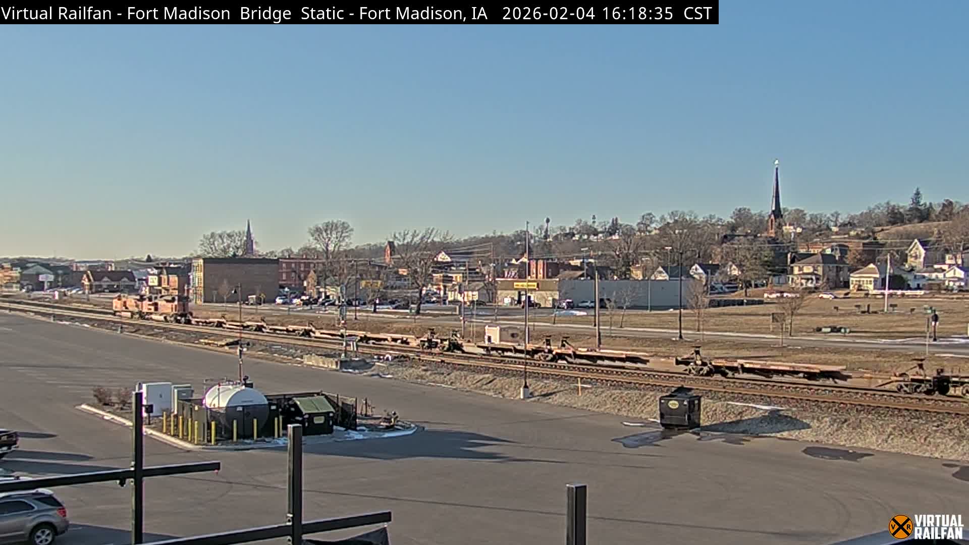 Fort Madison Railroad Crossing Live Cam -  Fort Madison, Lee, Iowa, USA